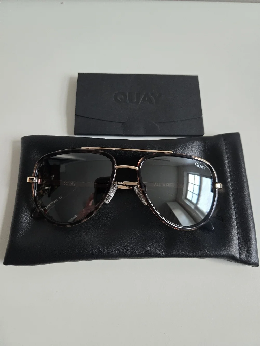 New Quay x JLo Limited Edition All In Mini Frame Green Fade Lens Mini Aviators